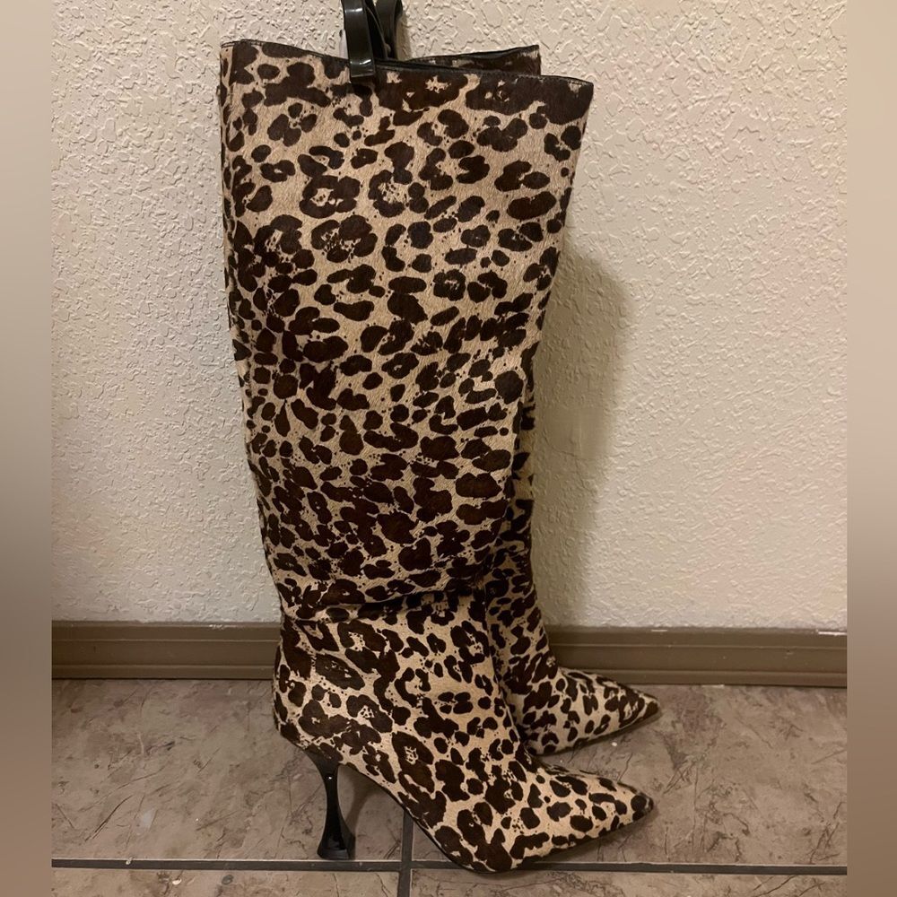 Vince Camuto Leopard/Cheetah Print High Knee Boot… - image 3